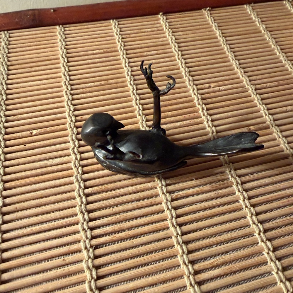 Miniture Bronze Bird Figurine